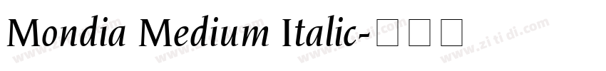 Mondia Medium Italic字体转换